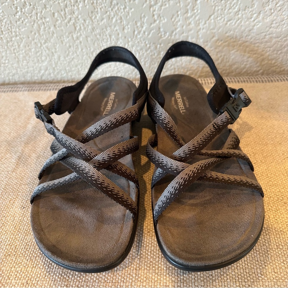 Merrell Black Charcoal Muri Lattice Sandals - Picture 12 of 13